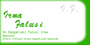 irma falusi business card